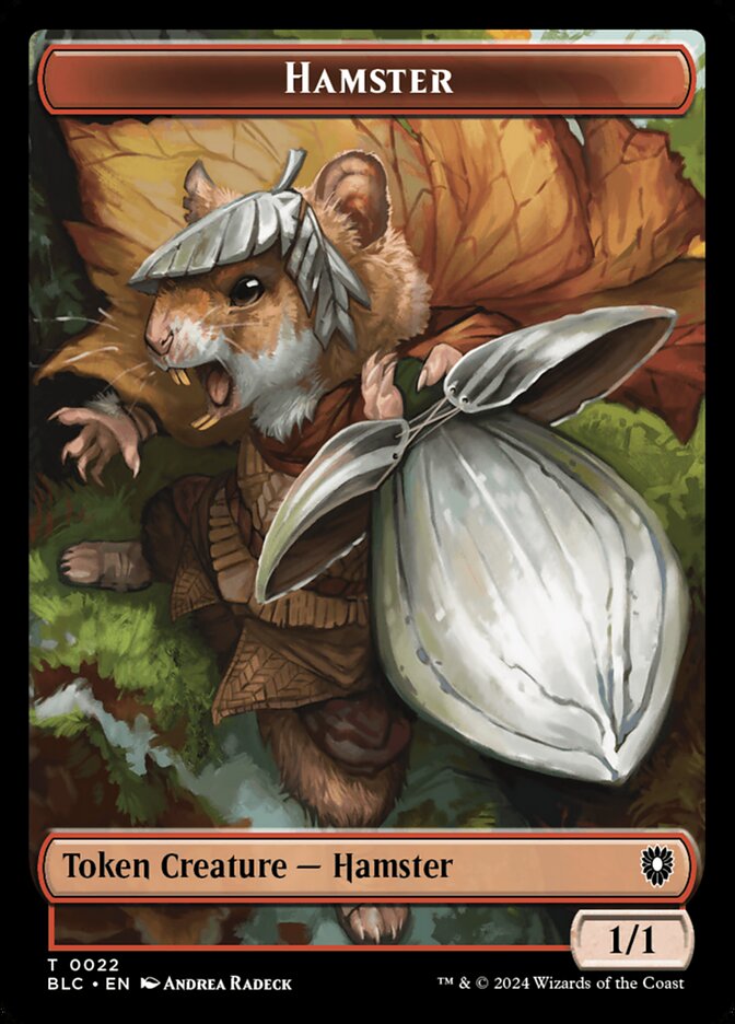 Hamster, Bloomburrow Commander Tokens · 0022