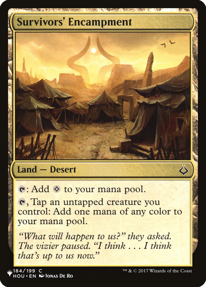 Survivors' Encampment, The List · hou-184