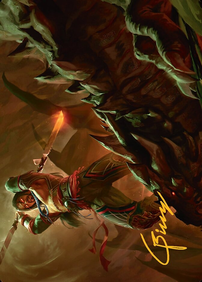 Sarkhan's Resolve // Sarkhan's Resolve, Tarkir: Dragonstorm Art Series · 0018
