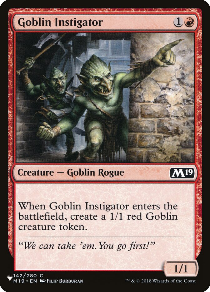 Goblin Instigator, The List · m19-142