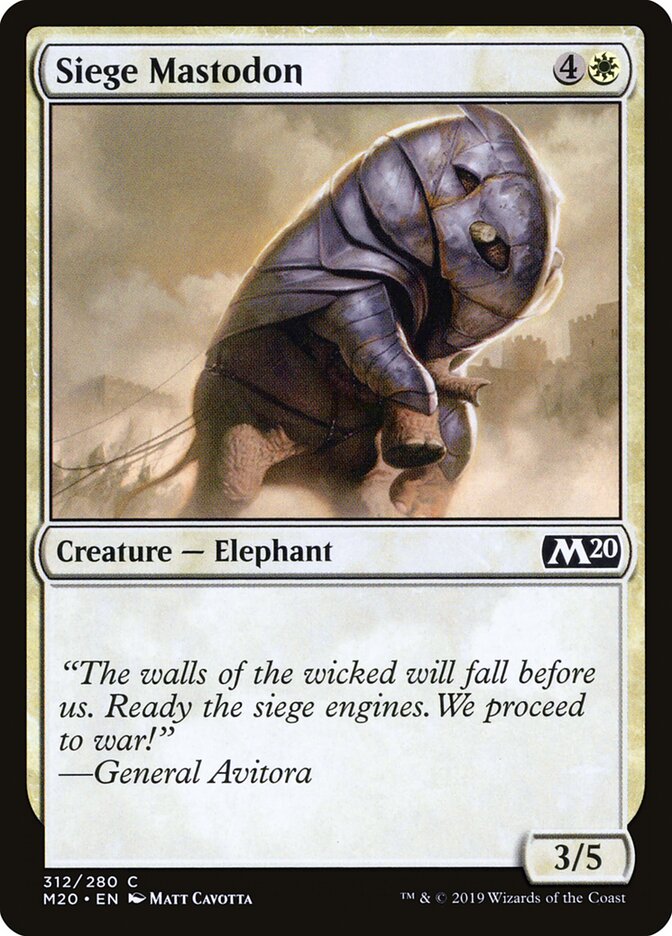 Siege Mastodon, Core Set 2020 · 312