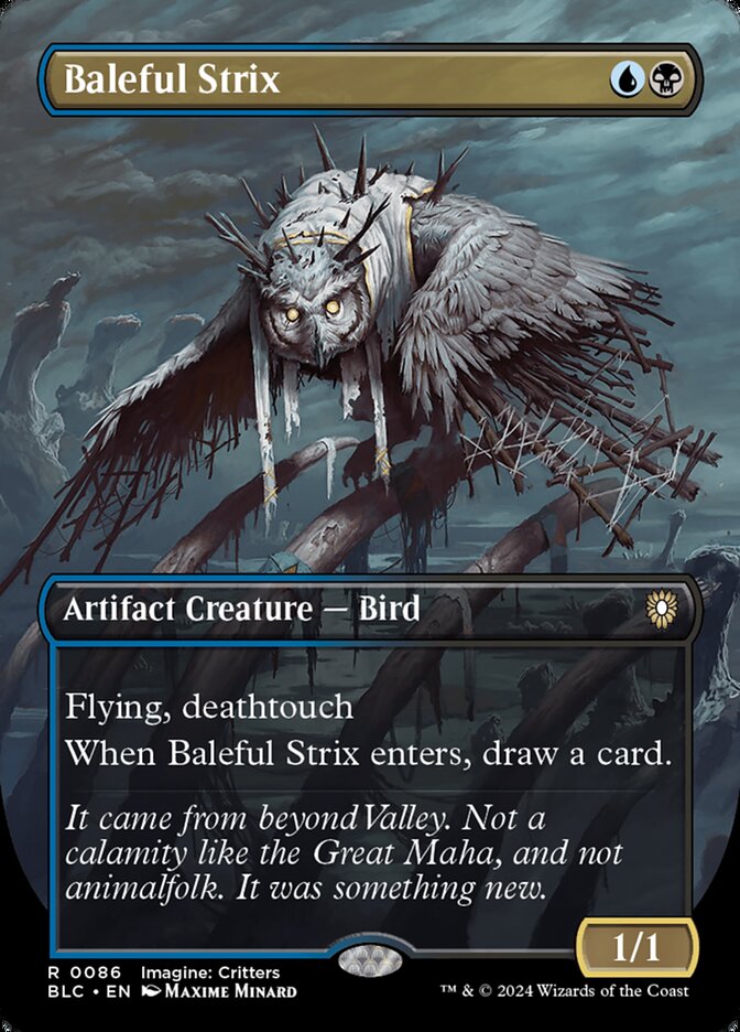 Baleful Strix, Bloomburrow Commander · 0086