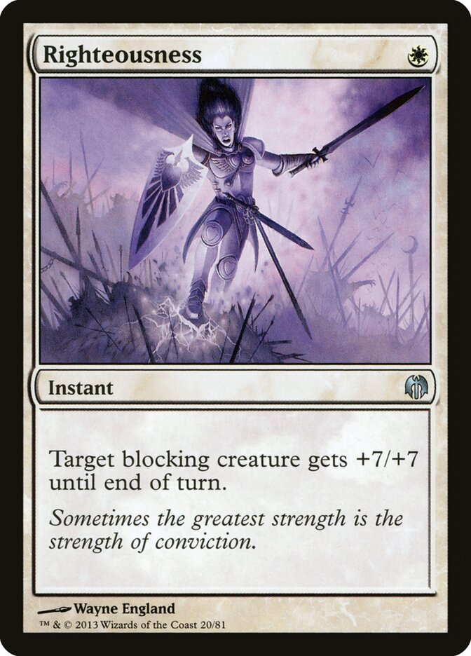 Righteousness, Duel Decks: Heroes vs. Monsters · 20/81