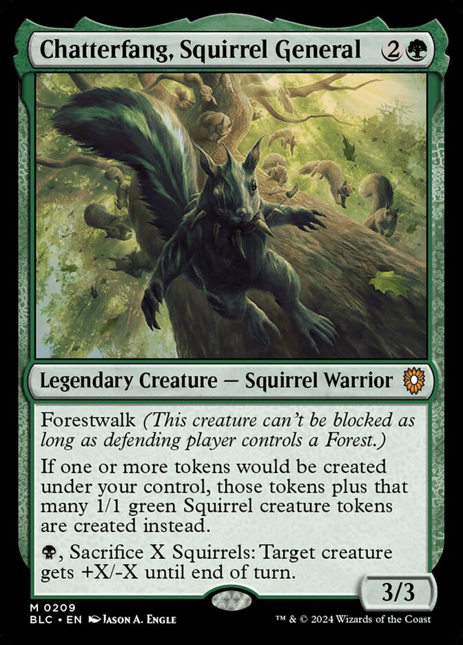 Chatterfang, Squirrel General, Bloomburrow Commander · 0209
