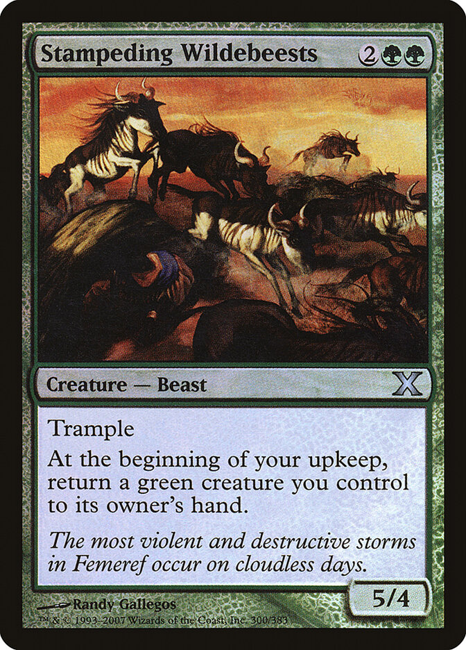 Stampeding Wildebeests, Tenth Edition · 300-star