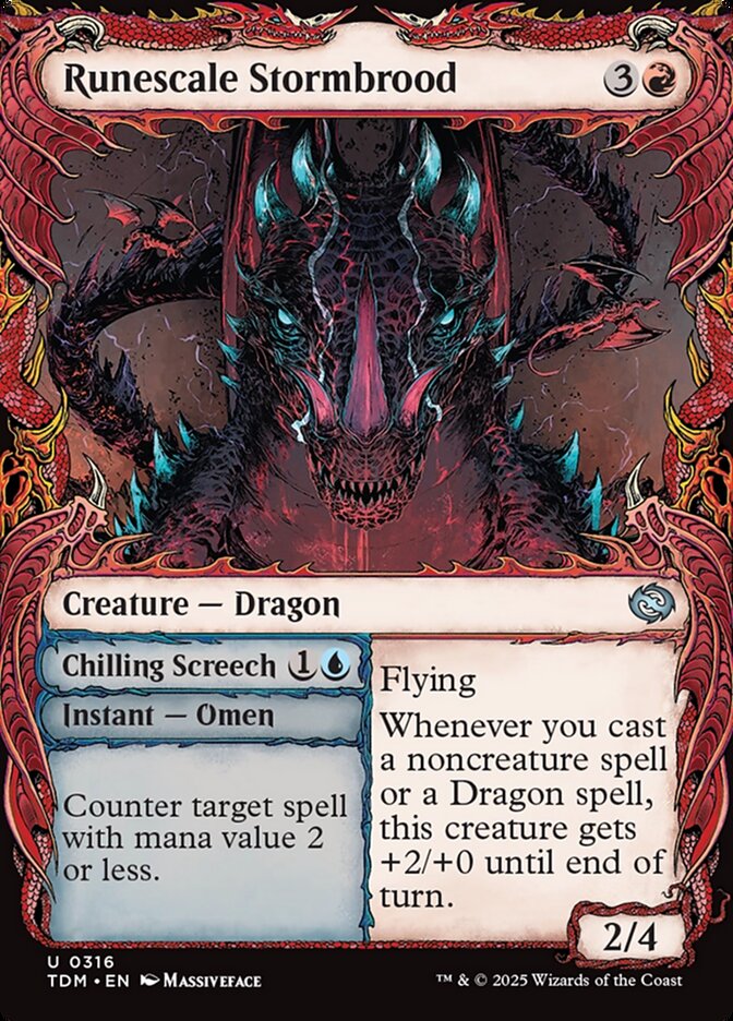 Runescale Stormbrood // Chilling Screech, Tarkir: Dragonstorm · 0316