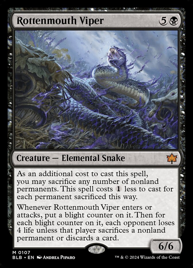 Rottenmouth Viper, Bloomburrow · 0107
