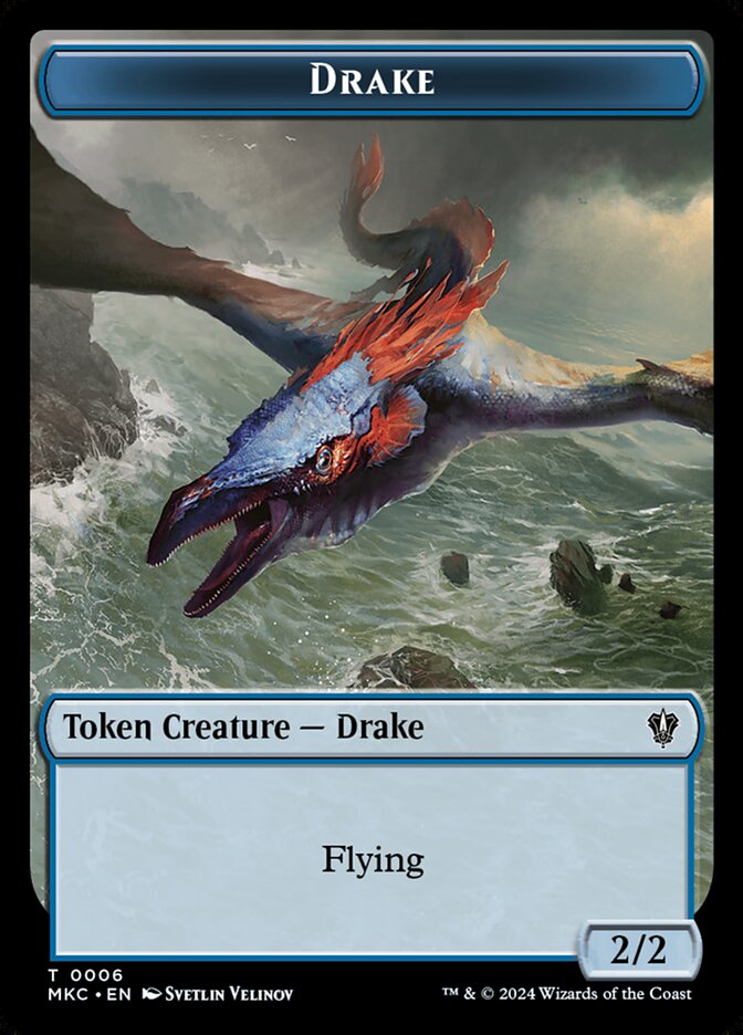 Drake, Murders at Karlov Manor Commander Tokens · 0006