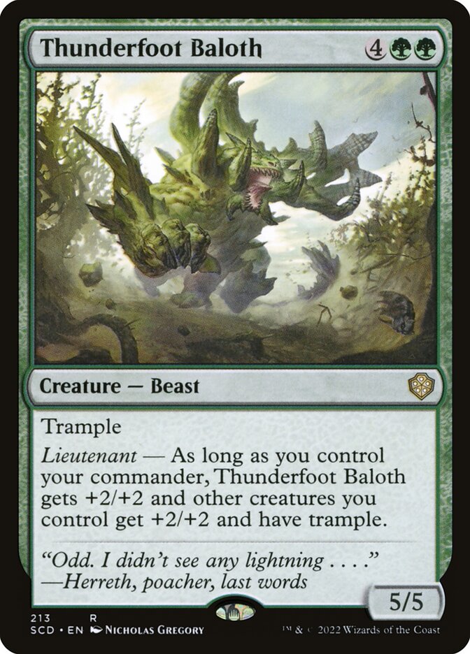 Thunderfoot Baloth, Starter Commander Decks · 213