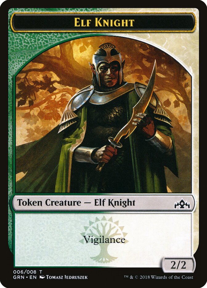 Elf Knight, Guilds of Ravnica Tokens · 006