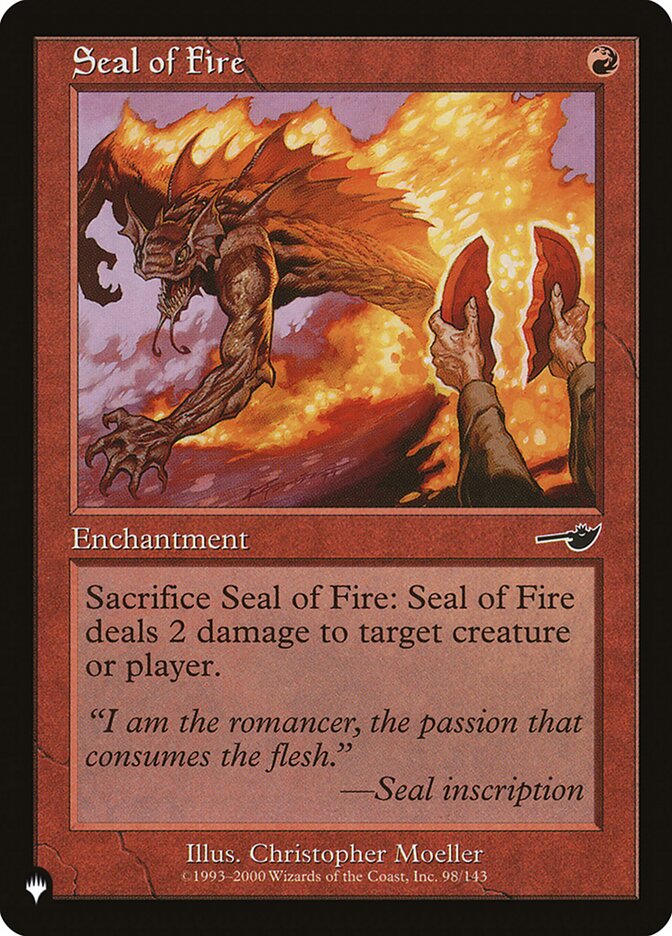 Seal of Fire, The List · nem-98