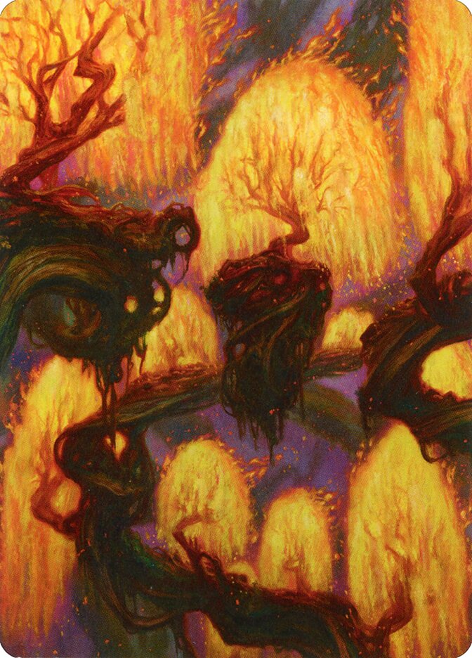 Grove of the Burnwillows // Grove of the Burnwillows, Zendikar Rising Art Series · 034