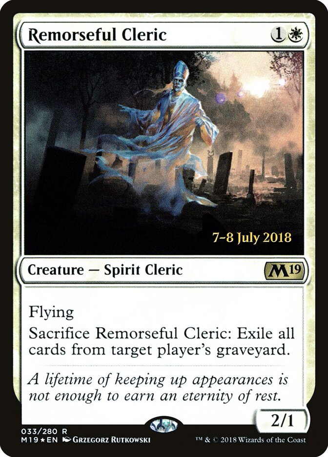 Remorseful Cleric, Core Set 2019 Promos · 033/280