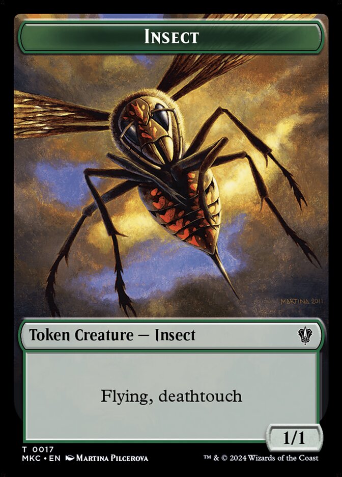 Insect, Murders at Karlov Manor Commander Tokens · 0017