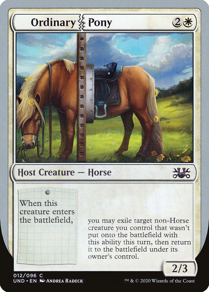 Ordinary Pony, Unsanctioned · 012/096