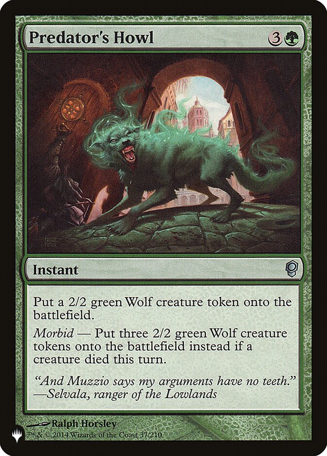 Predator's Howl, The List · cns-37