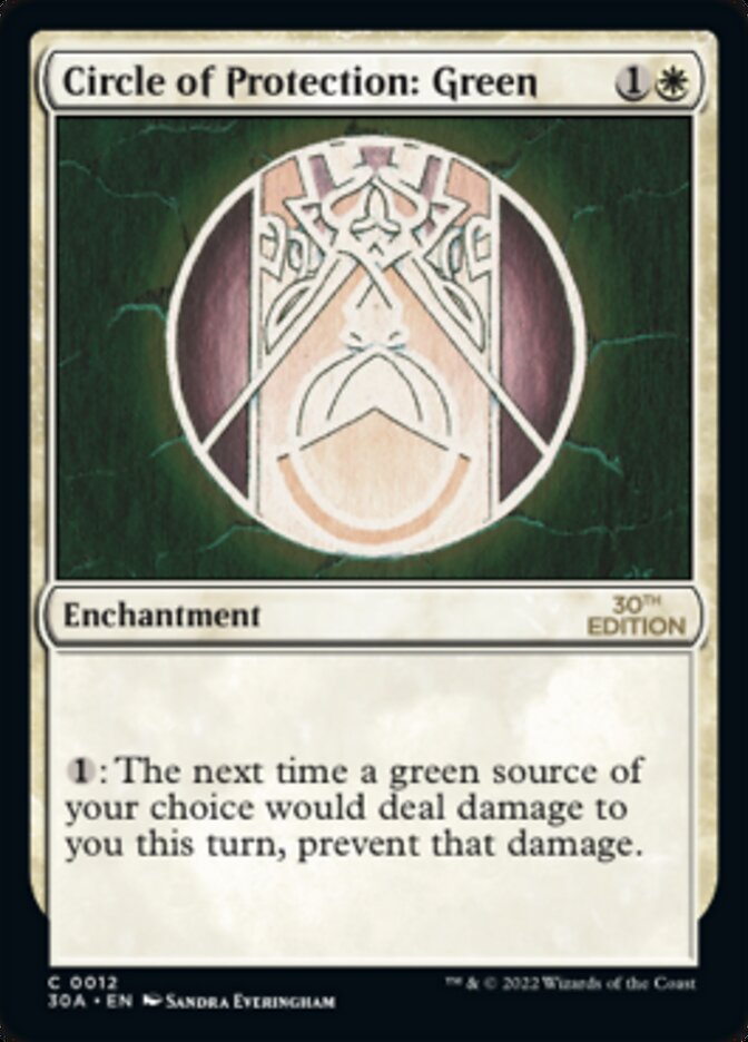 Circle of Protection: Green, 30th Anniversary Edition · 012/594