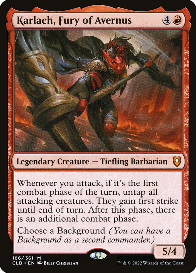 Karlach, Fury of Avernus, Commander Legends: Battle for Baldur's Gate · 186/361