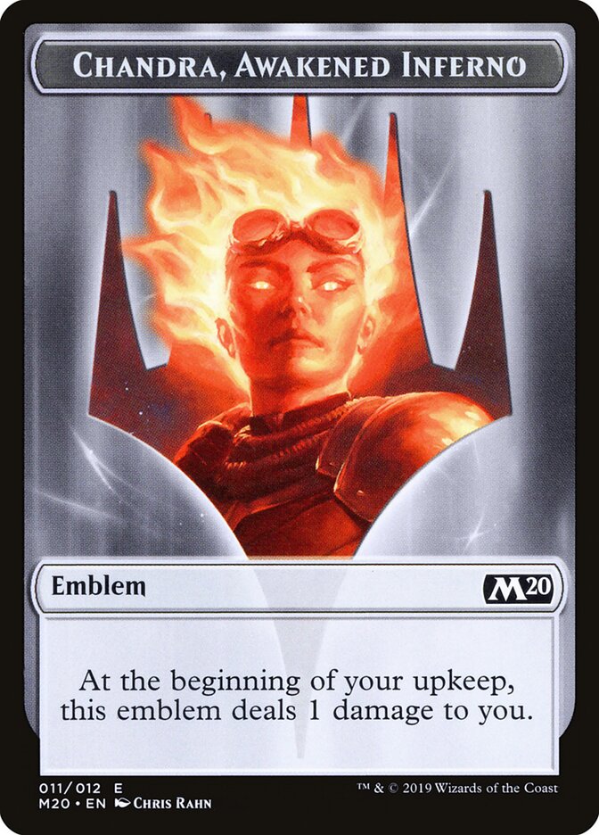 Chandra, Awakened Inferno Emblem, Core Set 2020 Tokens · 011