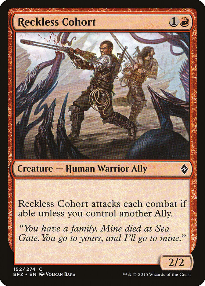 Reckless Cohort, Battle for Zendikar · 152/274