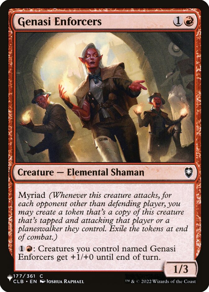 Genasi Enforcers, The List · clb-177