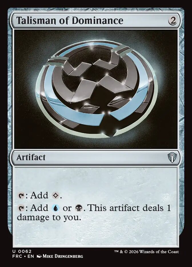 Talisman of Dominance, Reality Fracture Commander · 0062