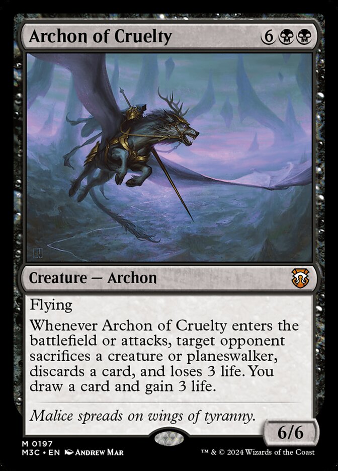 Archon of Cruelty, Modern Horizons 3 Commander · 0197