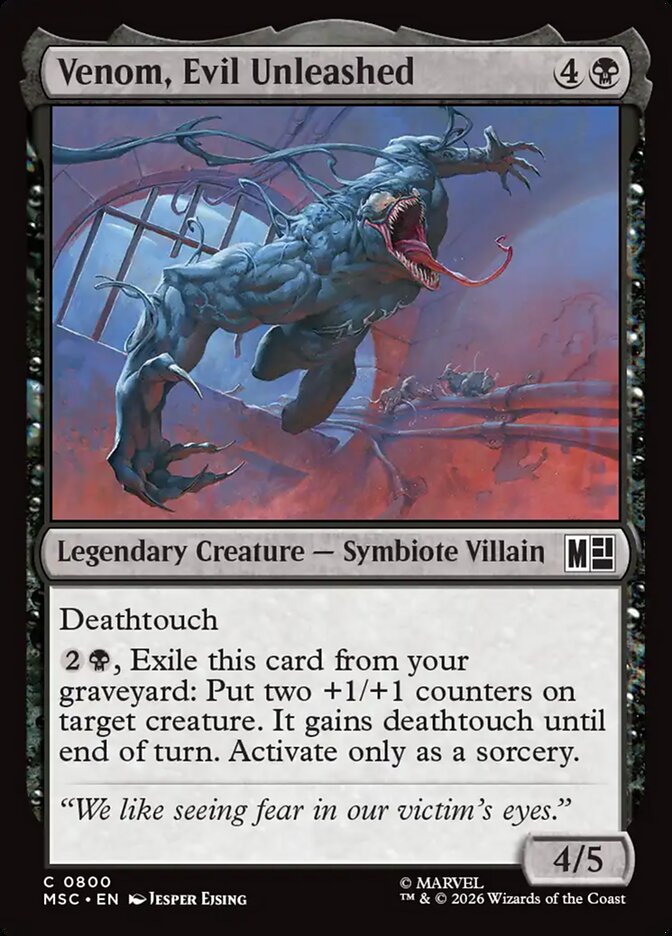 Venom, Evil Unleashed, Marvel Super Heroes Commander · 0800