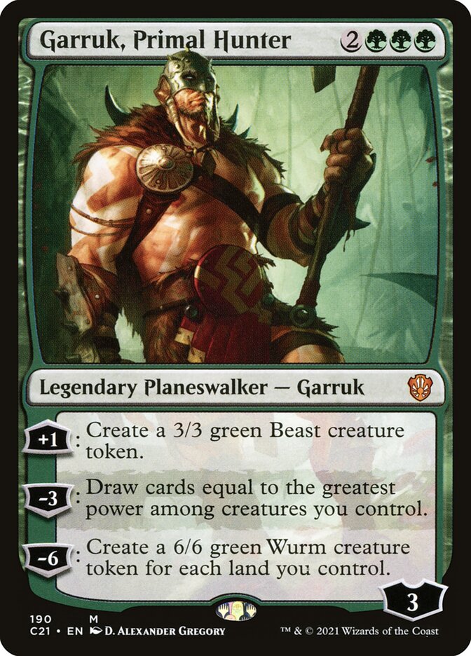 Garruk, Primal Hunter, Commander 2021 · 190