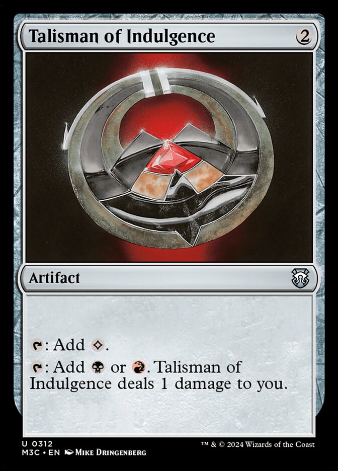 Talisman of Indulgence, Modern Horizons 3 Commander · 0312