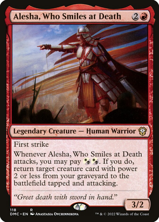 Alesha, Who Smiles at Death, Dominaria United Commander · 118