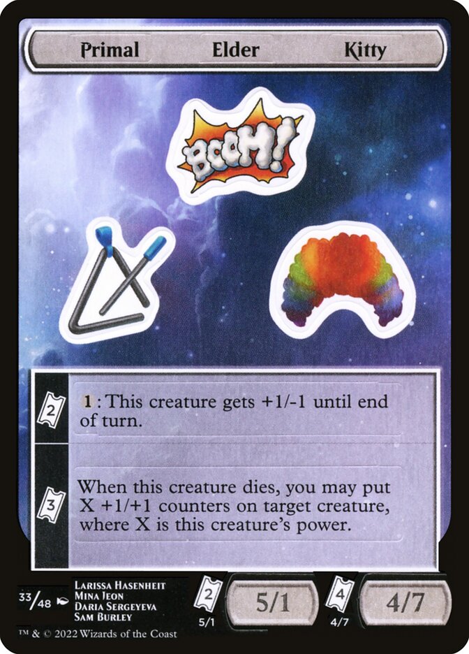 Primal Elder Kitty, Unfinity Sticker Sheets · 033/048