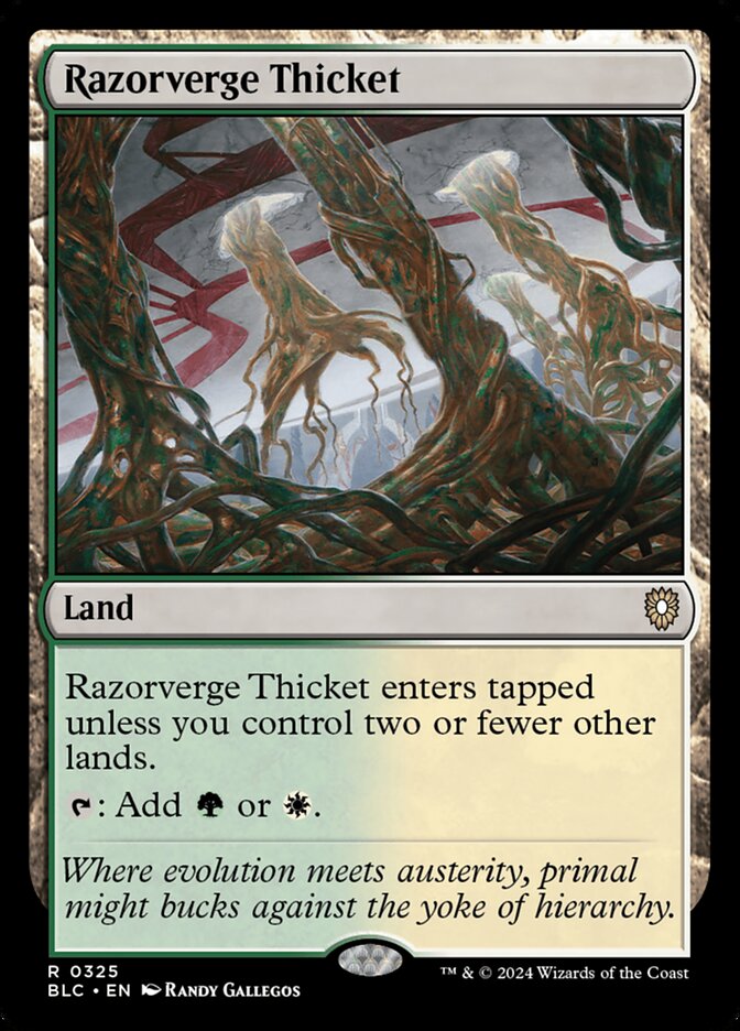 Razorverge Thicket, Bloomburrow Commander · 0325