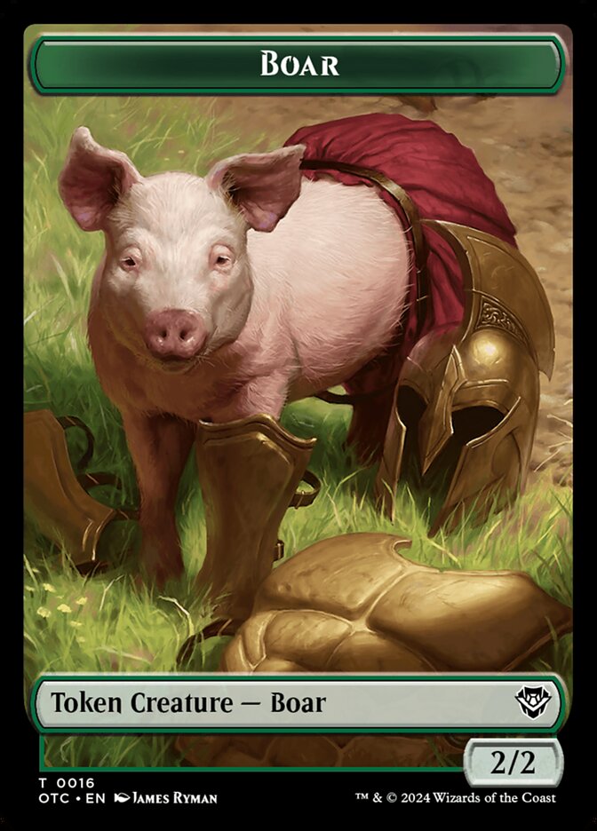 Boar, Outlaws of Thunder Junction Commander Tokens · 0016