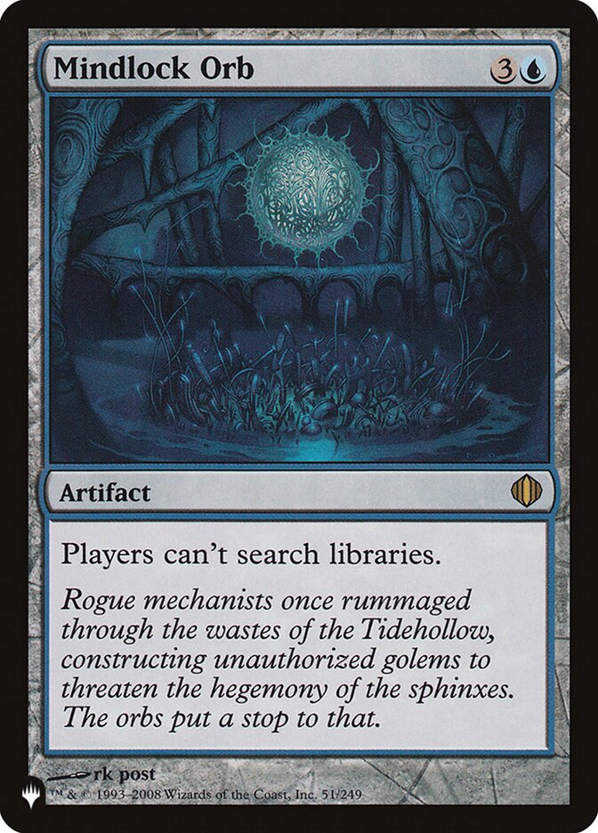 Mindlock Orb, The List · ala-51