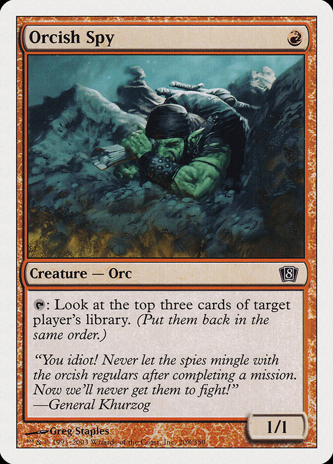 Orcish Spy, Eighth Edition · 208/350