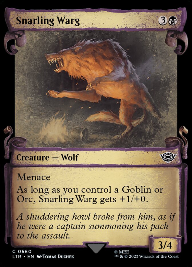 Snarling Warg, The Lord of the Rings: Tales of Middle-earth · 0560