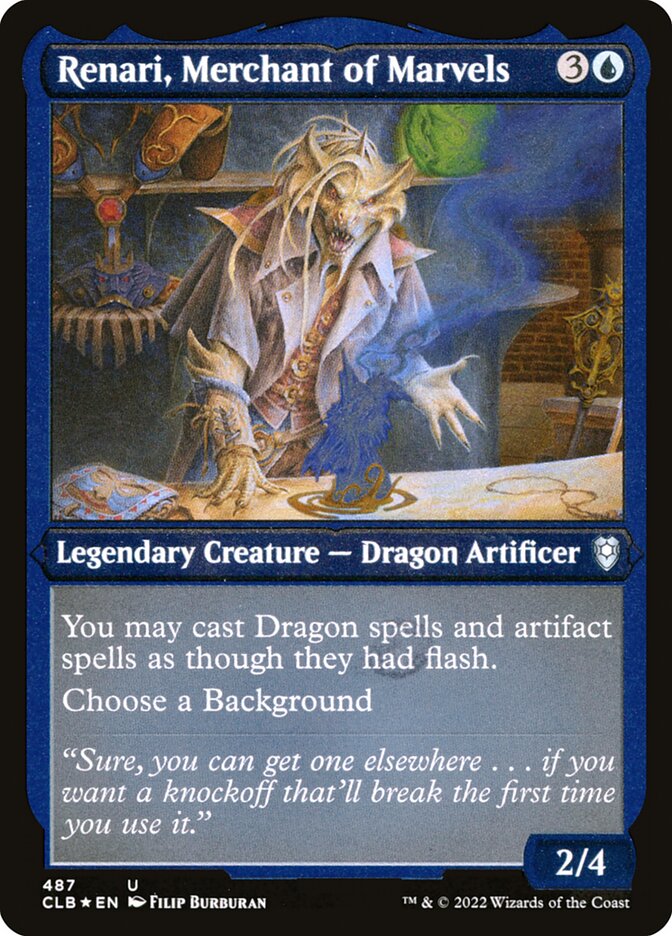 Renari, Merchant of Marvels, Commander Legends: Battle for Baldur's Gate · 487