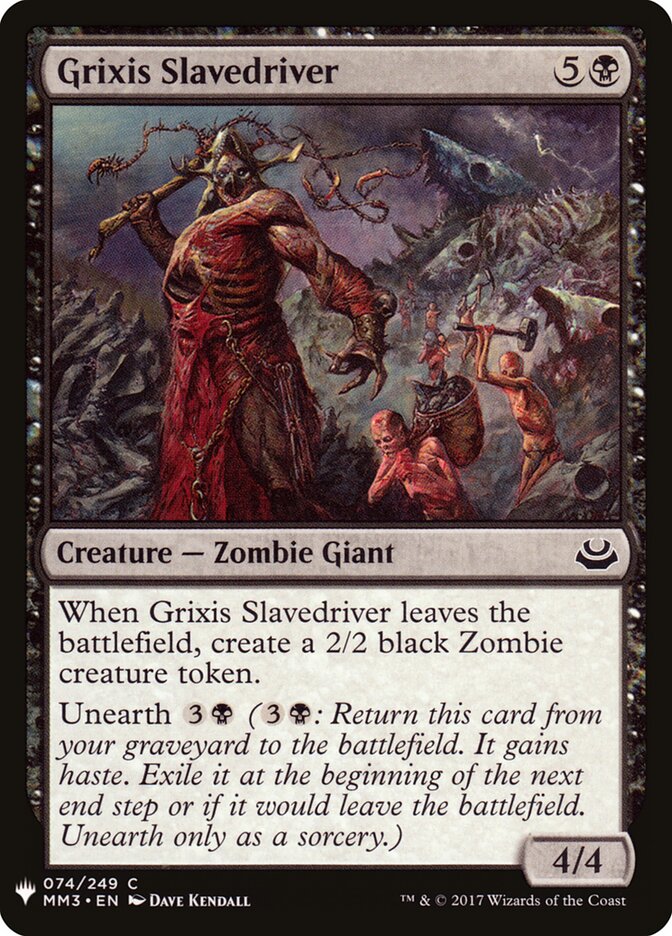 Grixis Slavedriver, The List · mm3-74