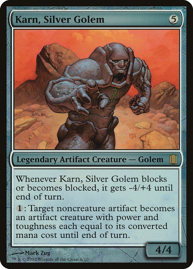 Karn, Silver Golem, Commander's Arsenal Oversized · 6/10