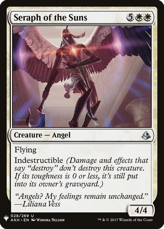 Seraph of the Suns, The List · akh-28