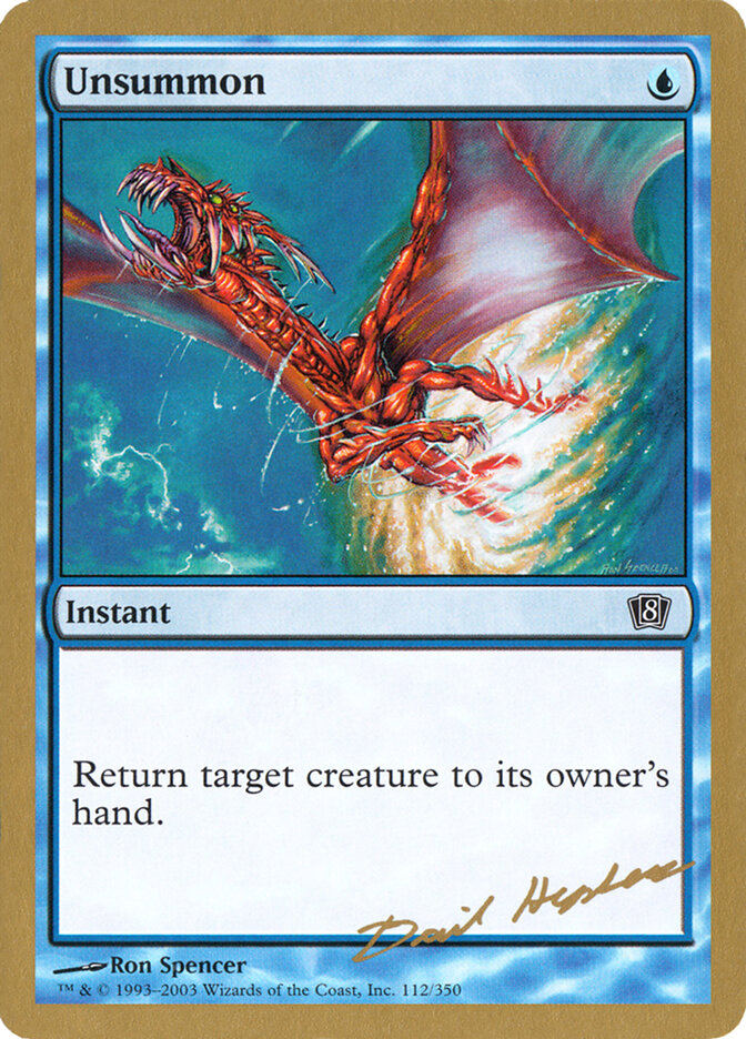Unsummon, World Championship Decks 2003 · dh112