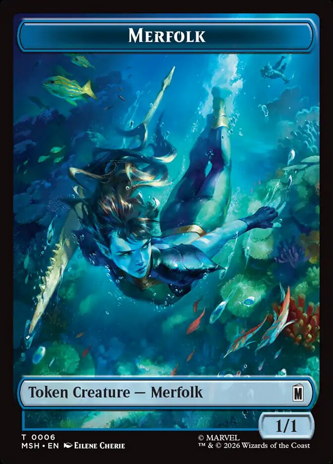Merfolk, Marvel Super Heroes Tokens · 0006
