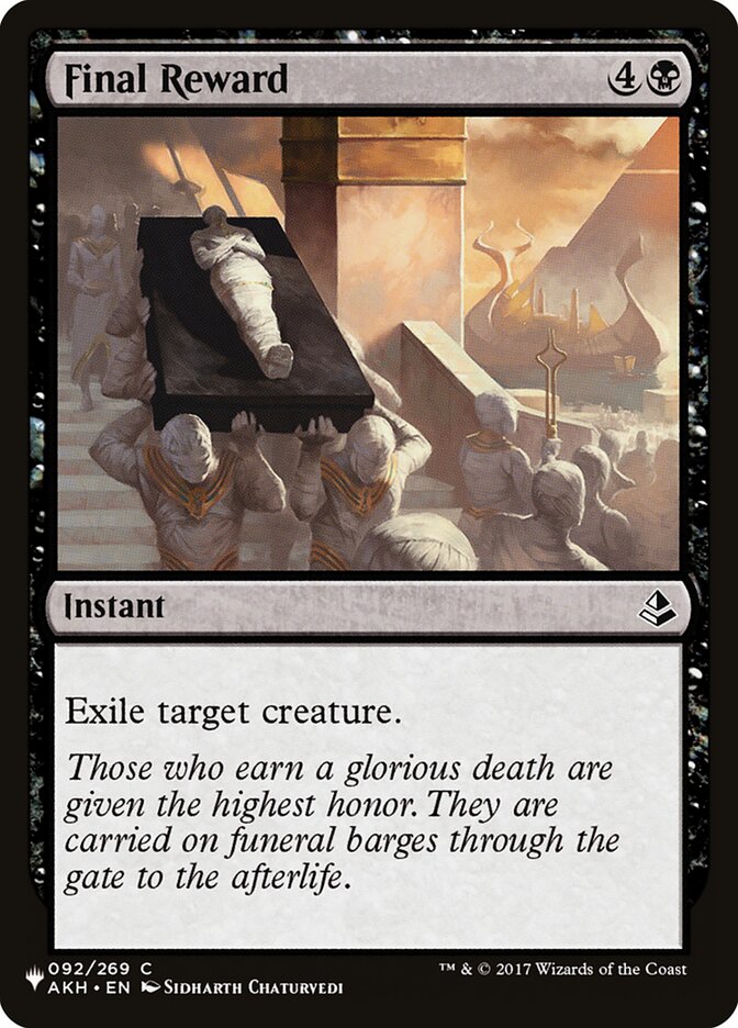 Final Reward, The List · akh-92