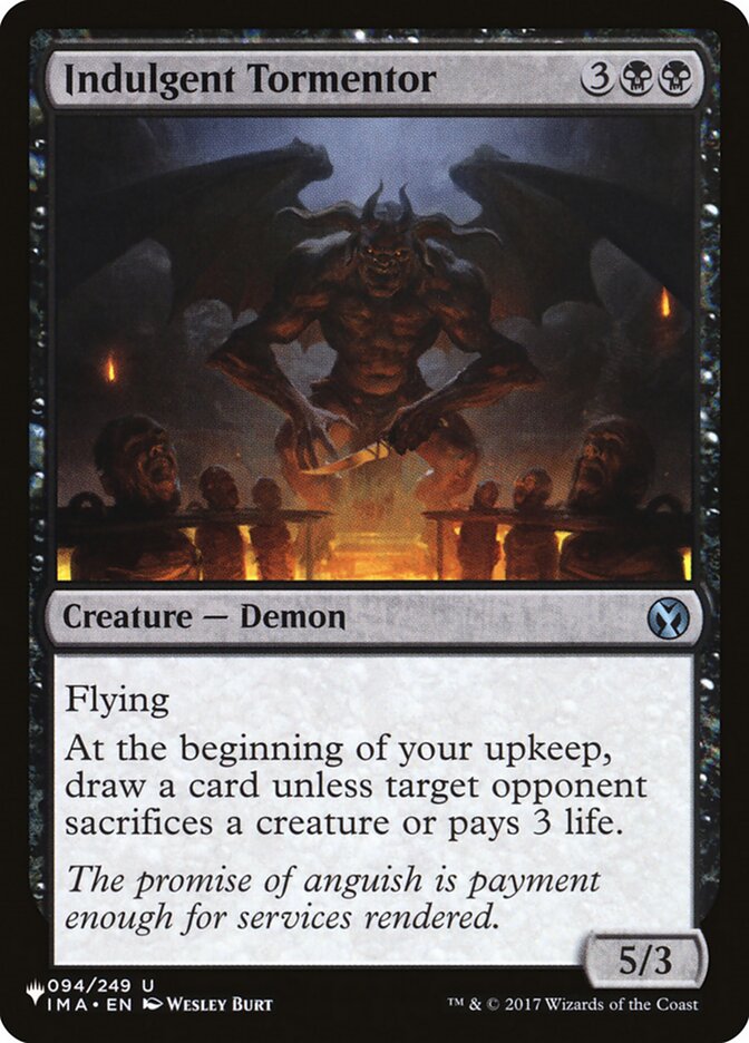 Indulgent Tormentor, The List · ima-94