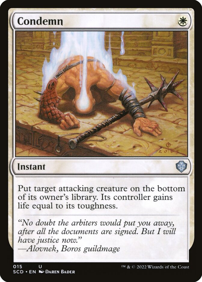 Condemn, Starter Commander Decks · 015