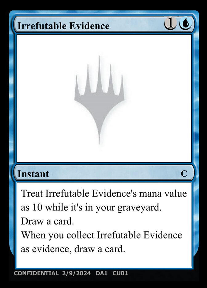 Irrefutable Evidence, Unknown Event · cu01