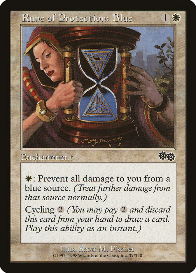 Rune of Protection: Blue, Urza's Saga · 37/350