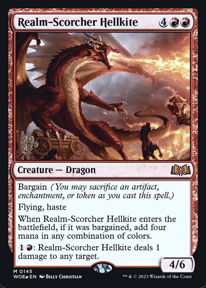 Realm-Scorcher Hellkite, Wilds of Eldraine Promos · 0145