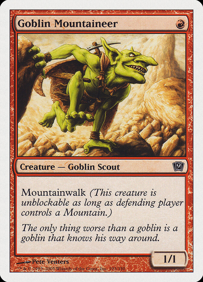 Goblin Mountaineer, Ninth Edition · 193/350
